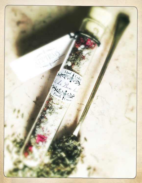 Lavender Bath Salts/ Sels de Bain - 2.5 oz. Glass Vial - Treasures of Alchemy